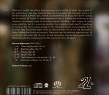 Last inn bildet i gallerivisningen, SKAZKI - piano works by Nikolai Medtner - Gunnar Sama
